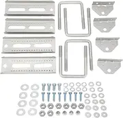 Jiawu 4 PCS 8" Boat Trailer Bunk Brackets, Heavy Duty Galvanized Swivel Top Bunk Bracket Kit with Hardware for 1.5" X 3", 2" X 3", 3" X 3" Boat Trailer Crossmember