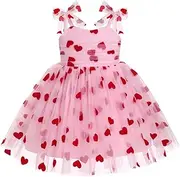 [IMEKIS] Toddler Baby Girl First Birthday Outfit Princess Dress Shiny Rainbow Cake Smash Photo Shoot