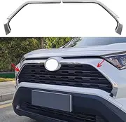 For Toyota RAV4 2025 2024 2023 2022 2021 2020 2019 Front Grille Trims, Chrome Exterior Sporty Strips Molding for RAV4 Prime LE XLE XLE PREMIUM Limited Hybrid SE XSE (Not for Adventure)