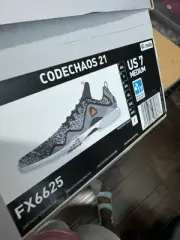 Adidas CodeChaos 21 Golf Shoes FX6625 Grey/Scream Orange Men's New Size 7