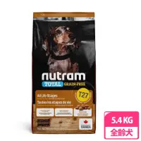 在飛比找momo購物網優惠-【Nutram 紐頓】T27無穀迷你犬火雞5.4KG