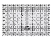 Creative Grids 8 1/2" x 12 1/2" Rectangle Sewing and Quilting Ruler CGR812