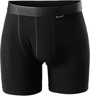 [Merino Protect] Merino Wool Underwear Men Soft Odor Resistant Boxer Briefs Moisture Wicking Base Layer for Hiking Hunting
