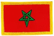Patch embroidered Patch Flag MOROCCO MOROCCAN Fusible Badge Coat of arms