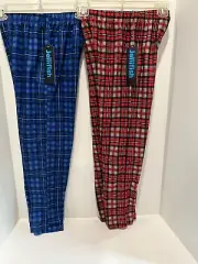 JELLI FISH Sz 8 Pajama Pants Lot NWT Blue Plaid & Red Plaid