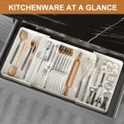 Adjustable Extendable Cutlery Drawer Organiser Cutlery Tray Knife Fork Box
