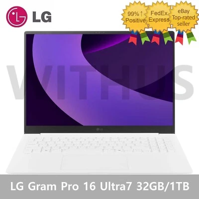 LG Gram Pro 16 16Z90TP-KD7WK Ultra7 255H 32GB/1TB Win11 gram AI Laptop Tracking_