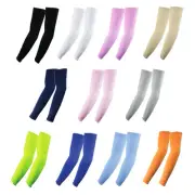5 Pairs Cooling Arm Sleeves Cover UV Sun Protection Outdoor Sports Touch Down