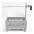 Auspit Silver Portable Spit Rotisserie Package Compact Firepit Not Included