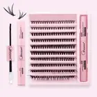 200-PCS Eyelashes Clusters Lash Bond and Seal Makeup tools DIY Lashes Extension