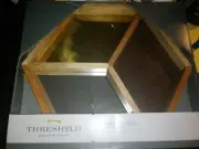 Target Threshold Beautiful Natural Finish Wall Mirror 23.25" x23.25"x 2" ~ New