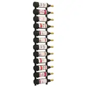 Wall Mounted Wine Rack for 12 Bottles Black Iron vidaXL
