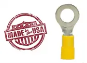 MVP 50 Yellow 10-12 AWG Vinyl Insulated Ring Terminals 1/2" Stud - Made in USA