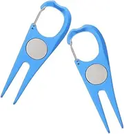 Abaodam Golf Divot Repair Fork Metal Divot Tool Golf Accessory Professional Ball Marker Compact