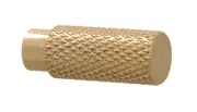 B&P Lamp Knurled Brass Switch Knob, 5/8" Long