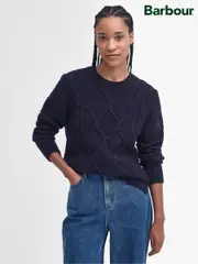 Barbour Blue Burne Crew Jumper (AY1678) | $244