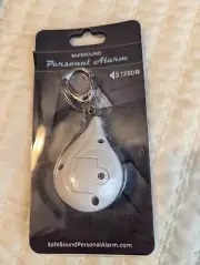 New In Package SafeSound Personal Alarm Keyring 125Db Loud Siren Alarm - White