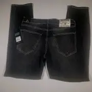 True Religion Men's Jeans 32x32 Geno Relaxed Slim Denim Grey Charcoal NWT