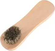 minkissy 1Pc Portable Shoe Cleaning Brush Double Sided Wooden Bristle Brush for Shoe Care Lightweight and Durable for Boots and Shoes