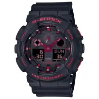 在飛比找momo購物網優惠-【CASIO 卡西歐】G-SHOCK 焰紅配色 大錶殼雙顯手