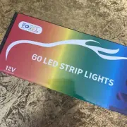 FOVAL 12v. 60 LED Strip Lights. Automotive Remote Control, 4 Pieces.