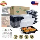 Eco-Friendly Reusable Containers - 25 Pack, Perfect for Meal Prep & On-the-Go