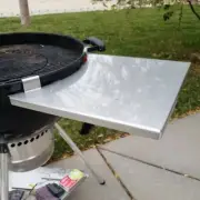 Side Table Tray Accessory for 26" Weber Charcoal Kettle Grill-Edges Folded Down