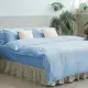 【麗塔寢飾】60支紗精梳棉 雙人特大床包薄被套四件組 Magic colors 水藍