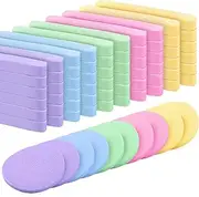 60 Pcs Facial Sponge Compressed Face Cleansing Round Face Sponge Pads Exfoliating Spa Massage Sponges Makeup Tool for Facial Makeup Removal Wash Sponges for Women 5 Colors