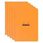 5x Rhodia A4 Cahier Notebook Office Stationery Writing Note Book Ruled Orange