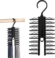 Tie Organizer for Closet, Space-Saving Necktie Organizer with Non-Slip Clips, Wardrobe Supplies Multi-Layer Rack for Closet, Cloakroom, Clothing Store, Laundry Room Jmedic
