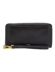 [Fossil] Logan Black Zip Around Wallet