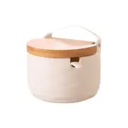 Sugar Container for Coffee Bar with Bamboo Lid and Spoon Kitchen