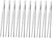 10pcs Plant Tool Tweezers Teaching Tweezer Planting Tool Silver Stainless Steel