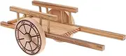 Toyvian Miniature Farm Trolley Model Small Wooden Cart for Home Office Display and Party Decoration Tiny Simulation Trolley Toy for Creative Play and Collectibles