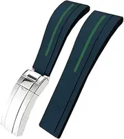 [EKSIL] 20mm 21mm Rubber Watchband For Rolex GMT OYSTERFLEX Daytona Submariner DEEPSEA Waterproof Strap