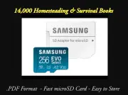 microSD Survival Library for Homesteading, Prepping, Off grid, 14,000 PDF eBooks