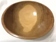 Hand Carved Round Wooden Bowl Made in Kenya Hard Wood 7" Diameter home decor