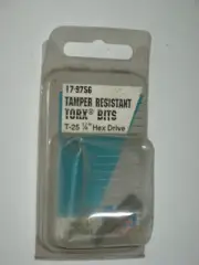 NEW Torx T-25 Tamperproof Bit, 1/4" Hex Drive, USA, BIG A # 17-9756