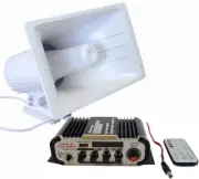 100W Indoor Outdoor PA Power Horn Speaker 80W with HiFi Amplifier w Bluetooth