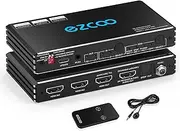ROFAVEZCO 4K 120Hz HDMI 2.1 eARC Audio Extractor Switch 2x2 VRR ALLM HDCP2.3 ARC HDR10 CEC SPDIF Optical Audio Out HDMI Switcher 2 IN 2 OUT IR Remote Dolby Digital EDID for PS5 XBOX NVIDIA AMD