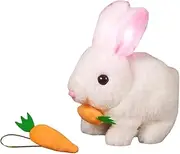 Generic Interactive Electronic Pet with Carrot Simulation Electric Toy Electronic Pet Rabbit Toy for Toddlers