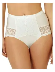 [Sans Complexe] Ariane Lace & Microfiber High Waist Brief in Ivory