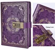Leather Journal Lock Vintage Diary Writing Notebook Girls Women Birthday Gifts