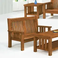 在飛比找momo購物網優惠-【MUNA 家居】198型樟木色實木組椅/雙人座(沙發 實木