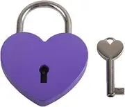 [TopHomer] Small Padlock Luggage Lock with Key, Heart-Shaped Love Couple Padlock Zinc Alloy for Diary Lock, Suitcase Lock or Box Lock