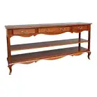 Solid Mahogany Wood Hall Table French Leg 3 Tier Antique Reproduction/ Pre-Order