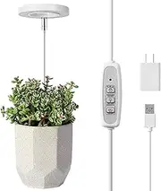 Grow Lights for Indoor Plants, Full Spectrum LED Plant Light, Automatic Timer 4/8/12H, 4 Dimmable Brightness, Height Adjustable Small Plant Grow Light NOWTRY