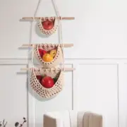 Three Layers Hanging Baskets Durable Vegetable Basket Vegetable Fruit