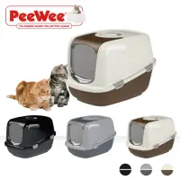 在飛比找momo購物網優惠-【PeeWee 必威】加大屋型雙層貓便盆(PW-E420)